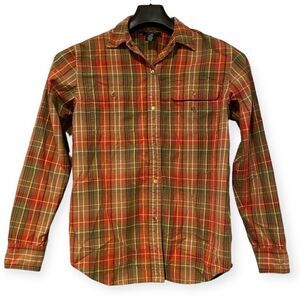 Lauren Ralph Lauren Western Equestrian Snap Button Long Sleeve Shirt Size Small